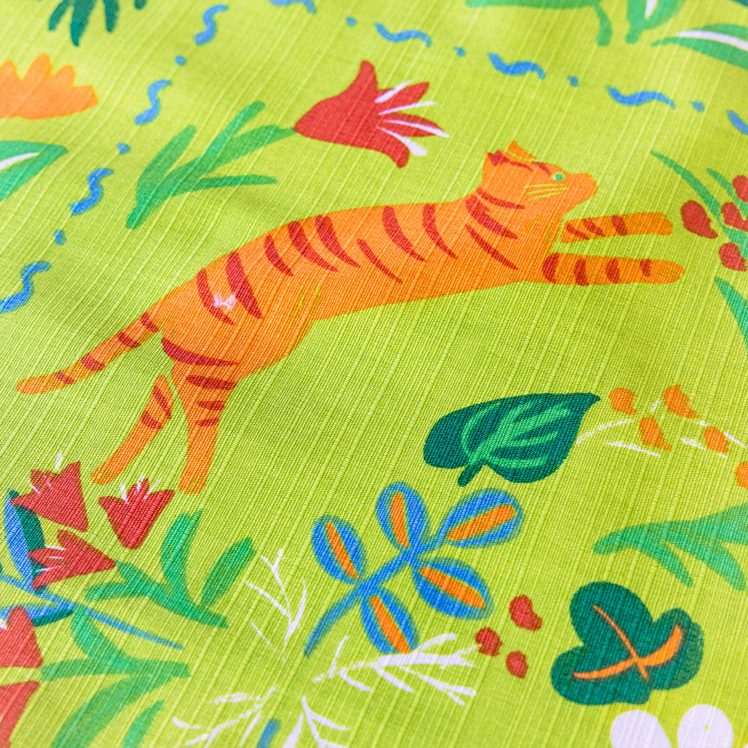 Furoshiki Neko no Niwa (groen, 50 cm)