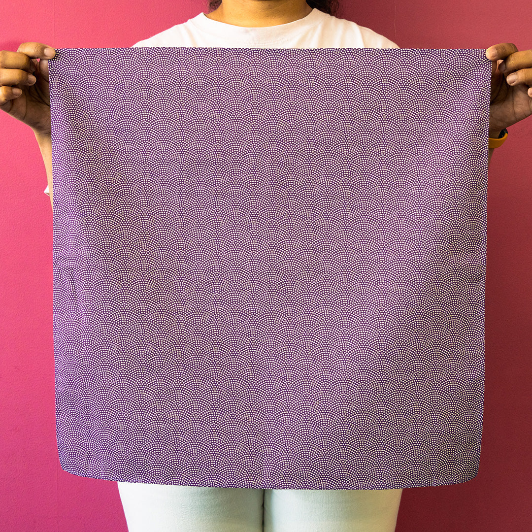 Dubbelzijdig furoshiki Asanoha Nami (paars en groen, 50 cm)