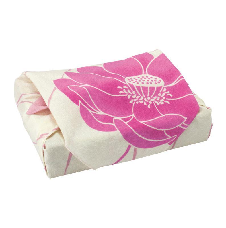 Furoshiki Koetsu Chirimen - Hasu (rosa, 70 cm)