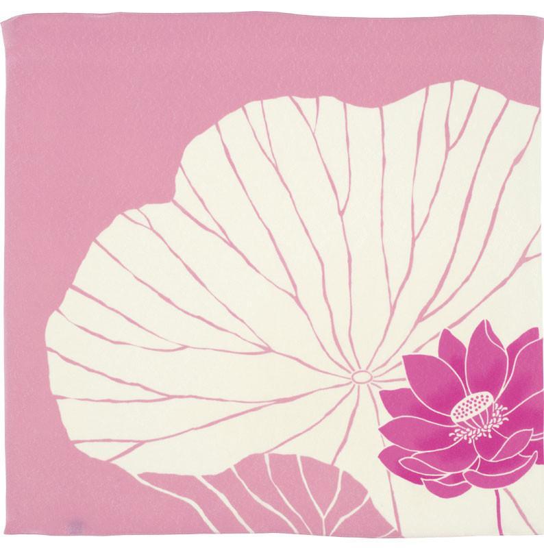 Furoshiki Koetsu Chirimen - Hasu (rosa, 70 cm)