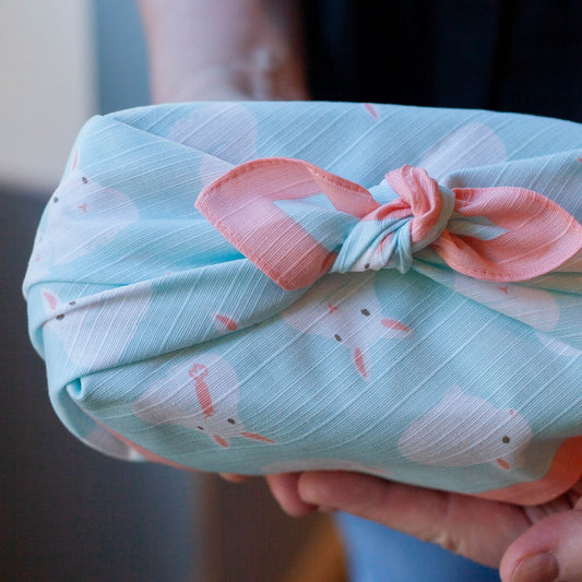 Furoshiki Fuwa Fuwa Usagi (bleu, 50 cm)