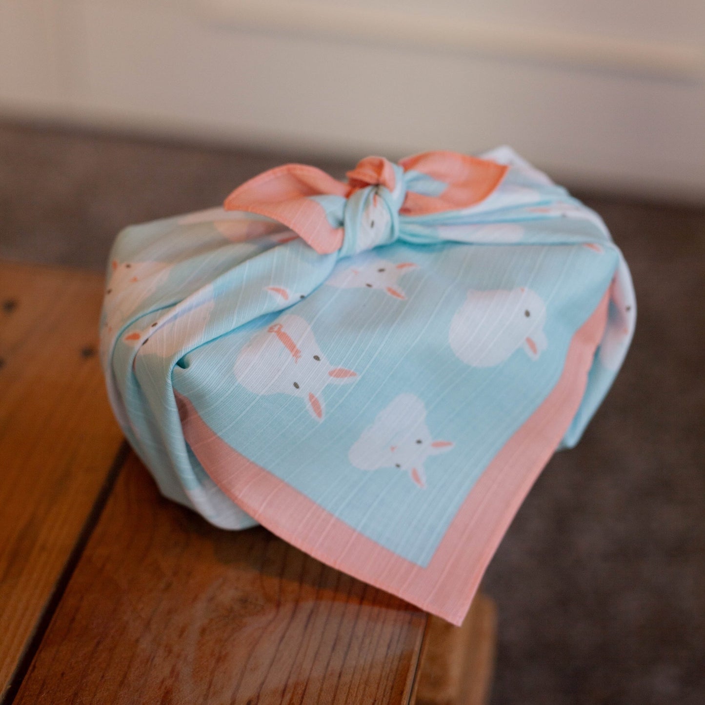 Furoshiki Fuwa Fuwa Usagi (blu, 50 cm)