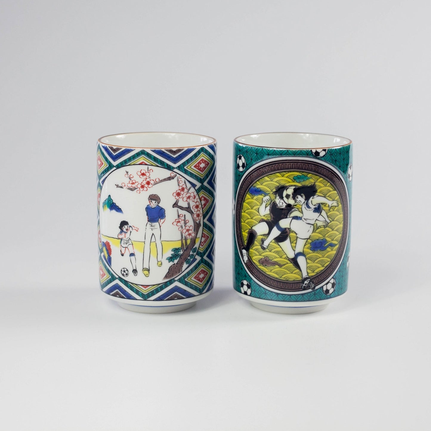 Tasses à Thé Kutani Yaki Olive et Tom