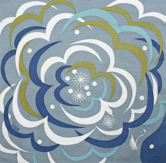 Furoshiki Kamogawa (blu, 50 cm)