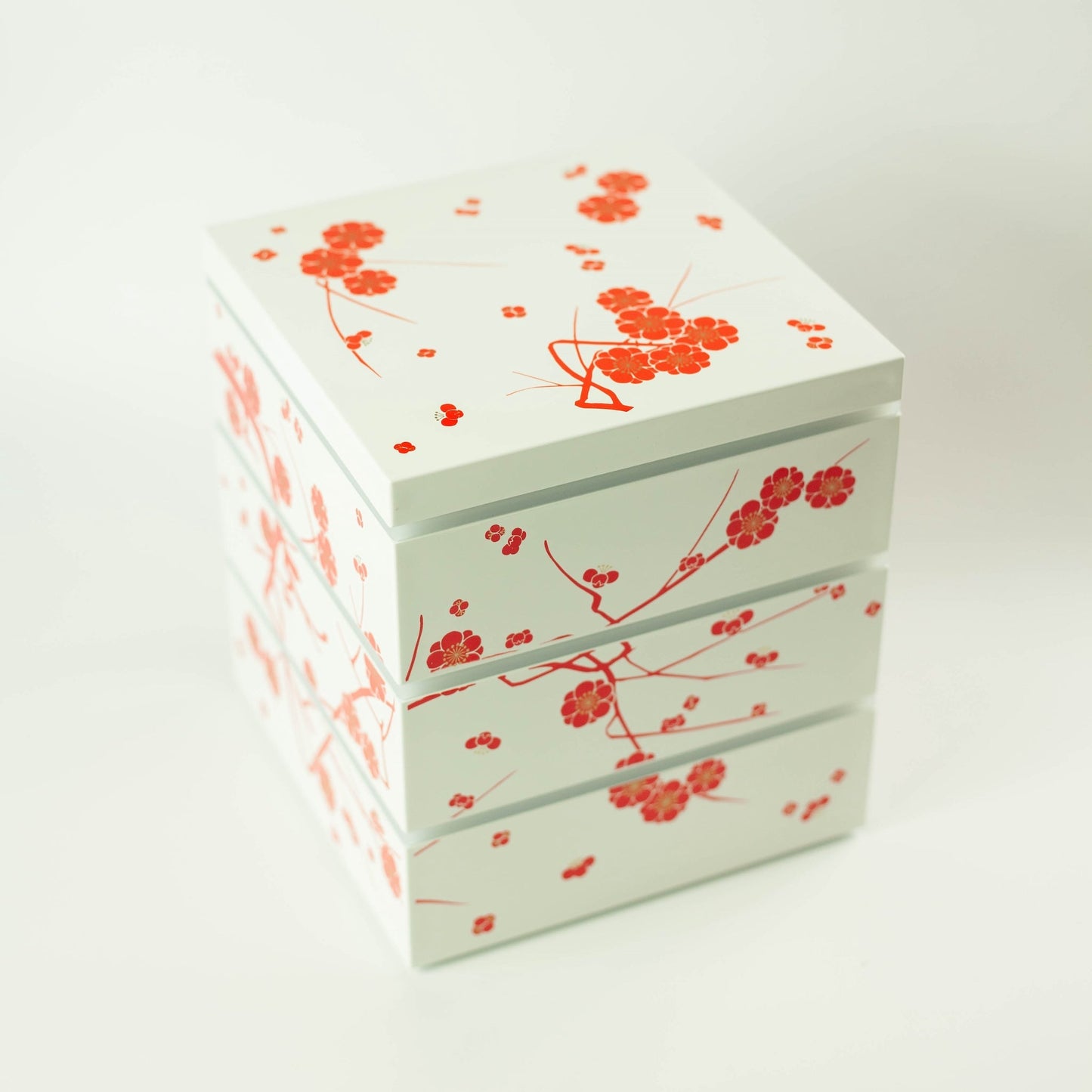 Bento pique-nique Ume (3 étages, blanc, 15 cm)