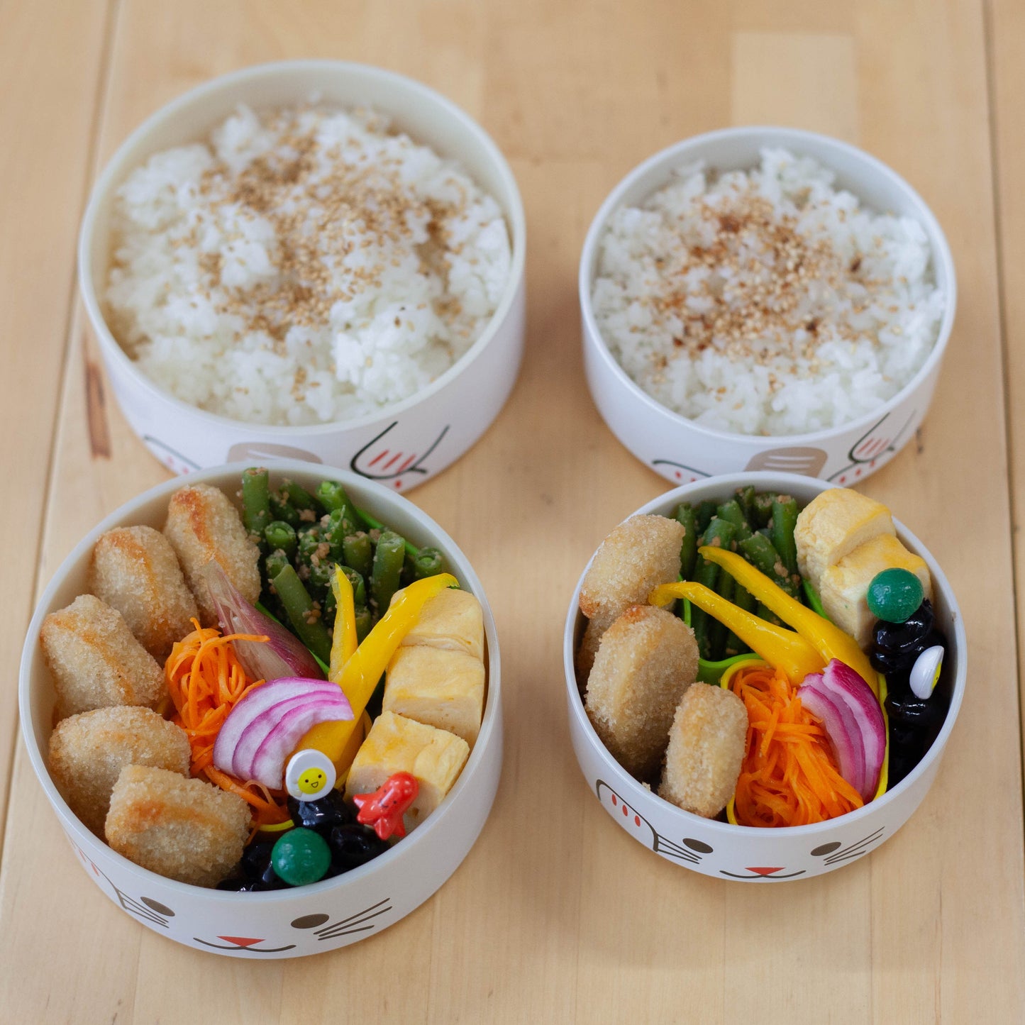 Bento Kokeshi - Maneki Neko bianco