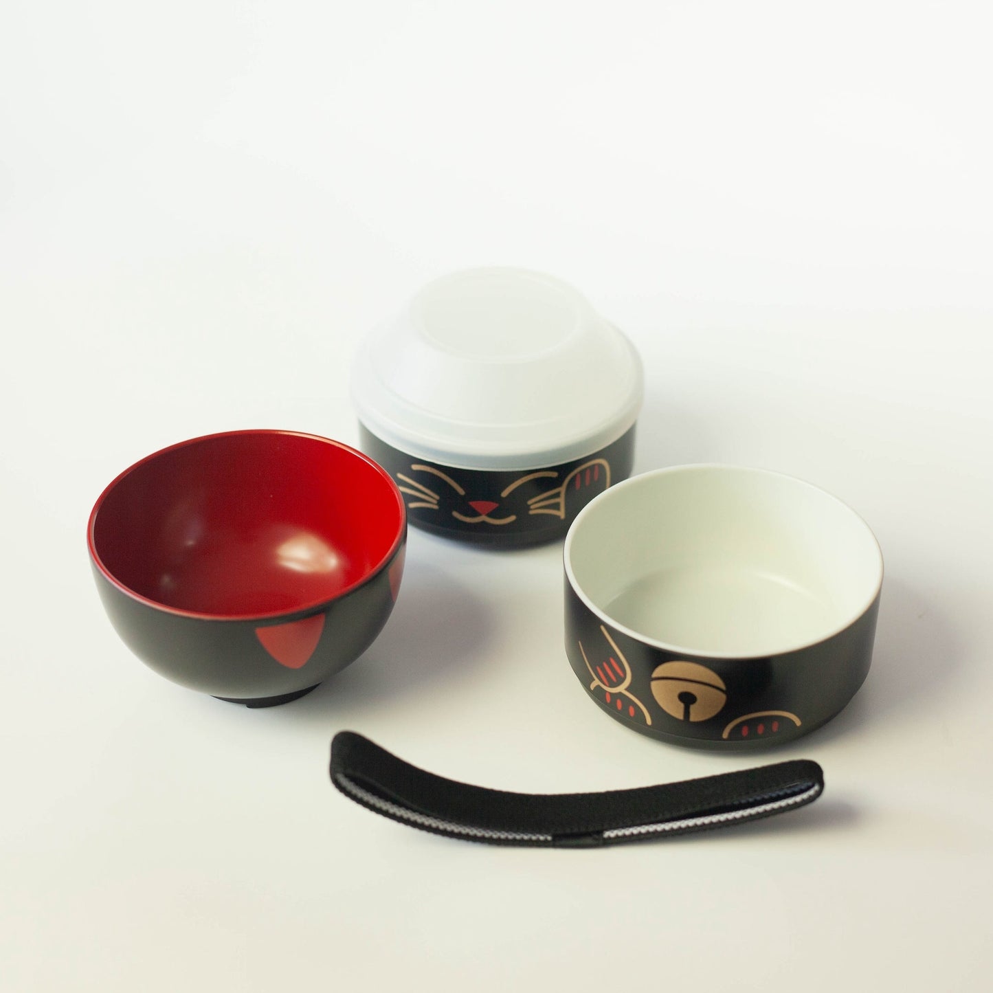 Bento Kokeshi - Maneki Neko zwart