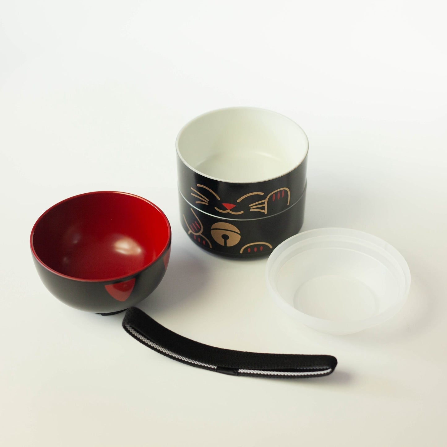 Bento Kokeshi - Maneki Neko zwart