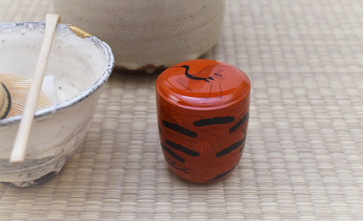 Boîte à thé laquée artisanale Horai-e