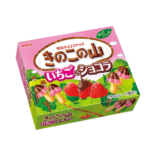 Biscuits Kinoko no Yama - Goût fraise et chocolat