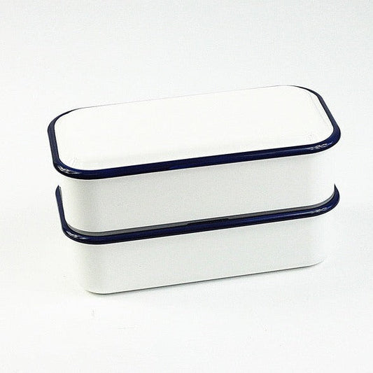 Takenaka Retro Moda Lunch Box | White & Navy by Takenaka - Bento&co Japanese Bento Lunch Boxes and Kitchenware Specialists