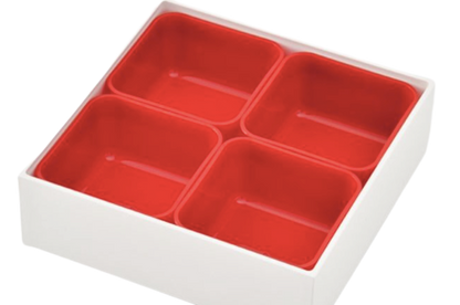 Compartiments internes Ojyu (pique-nique 18x18 cm, rouges)