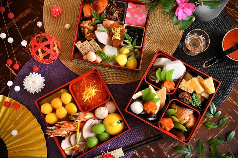 Collection boîtes à bento du nouvel an japonais