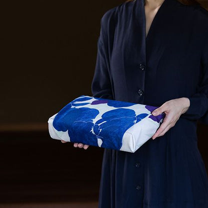 Furoshiki Koetsu Chirimen - Kaki Tsubata (crème, 70 cm)