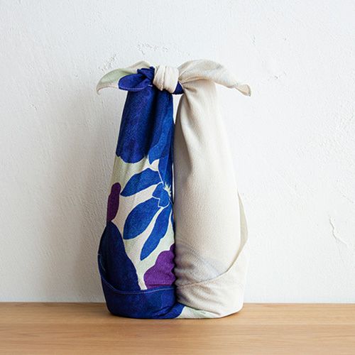 Furoshiki Koetsu Chirimen - Kaki Tsubata (crème, 70 cm)