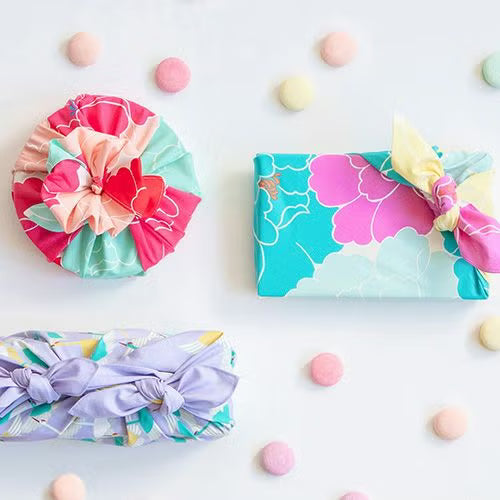 Furoshiki Hime Musubi - Botan (50 cm, rosa)