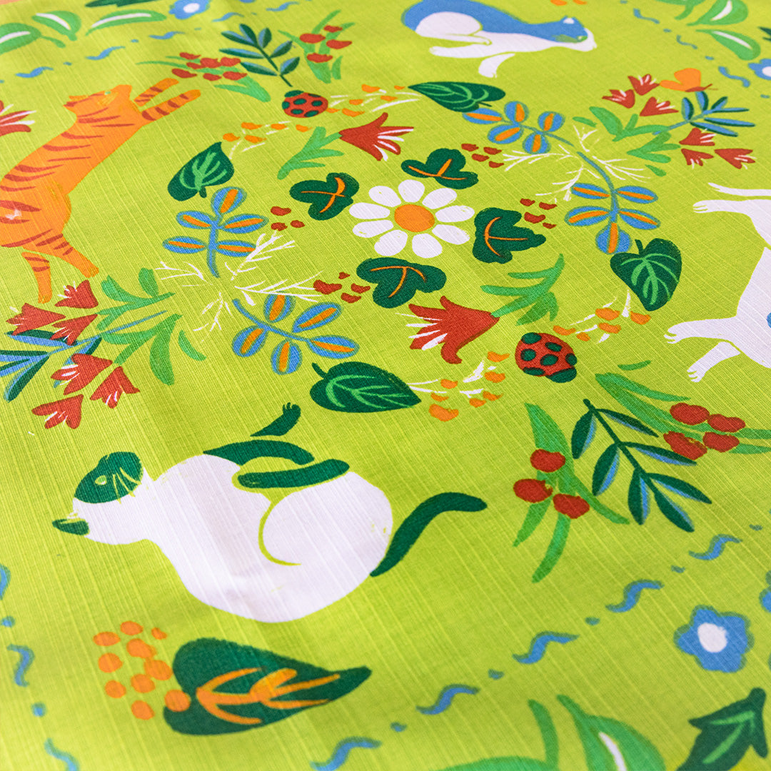 Furoshiki Neko no Niwa (vert, 50 cm)