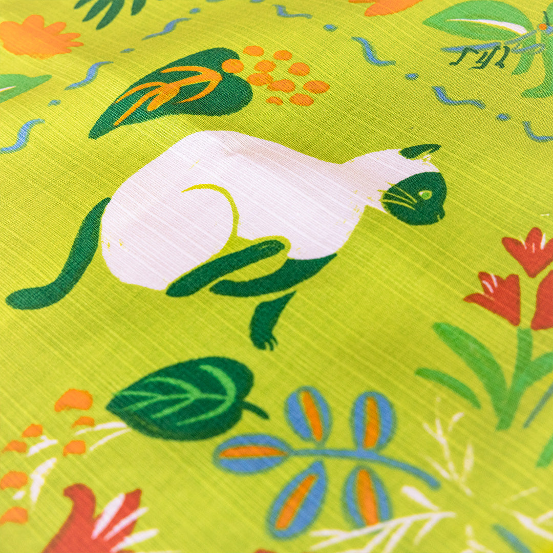 Furoshiki Neko no Niwa (vert, 50 cm)