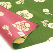 Furoshiki double face Bara (vert et rose, 50 cm)