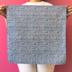 Asanoha Sakura dubbelzijdig furoshiki (marineblauw en rood, 50 cm)