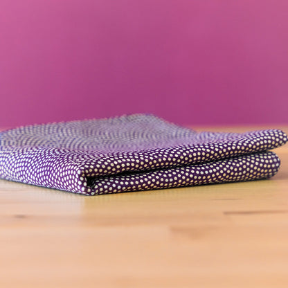 Furoshiki double face Asanoha Nami (violet et vert, 50 cm)