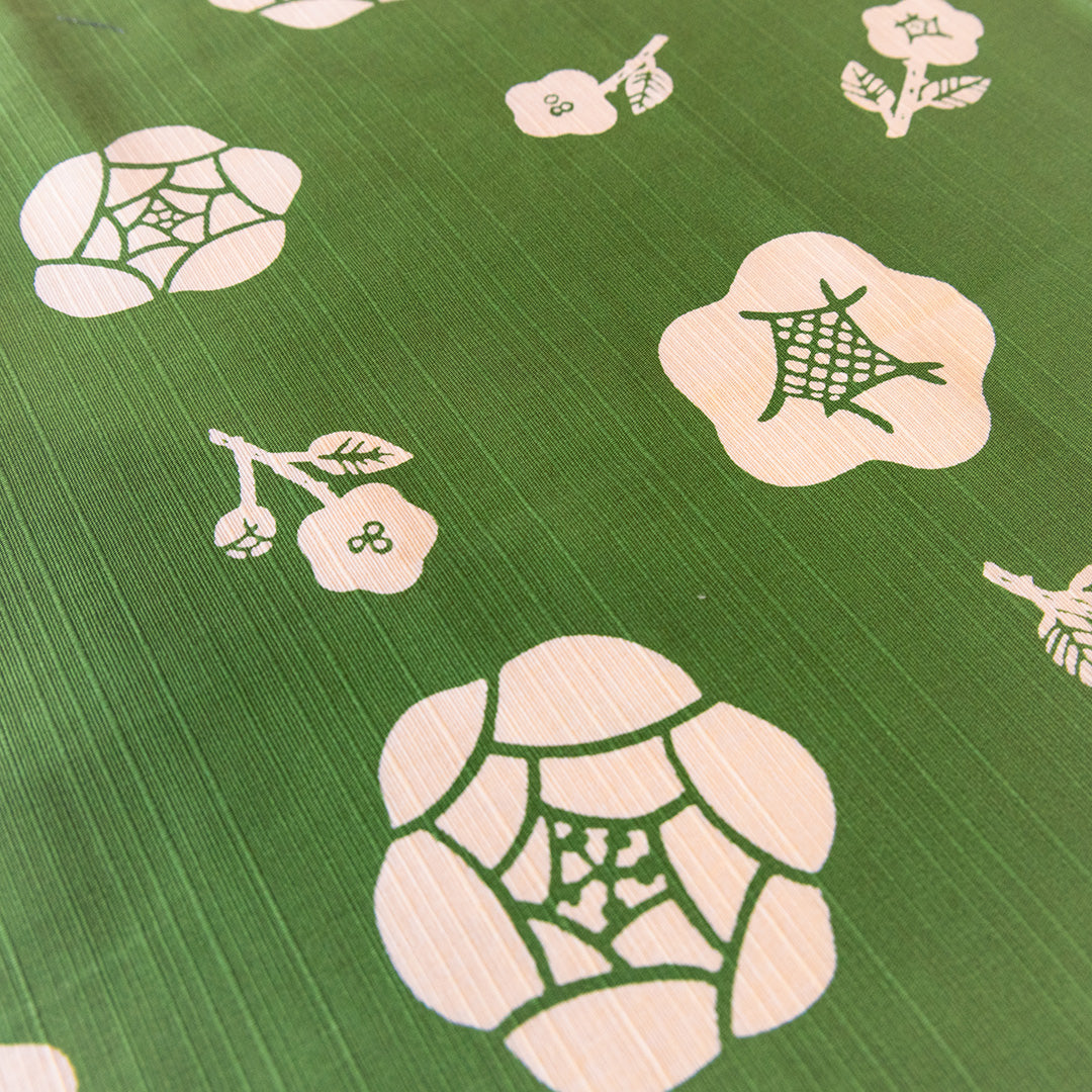 Furoshiki double face Bara (vert et rose, 50 cm)
