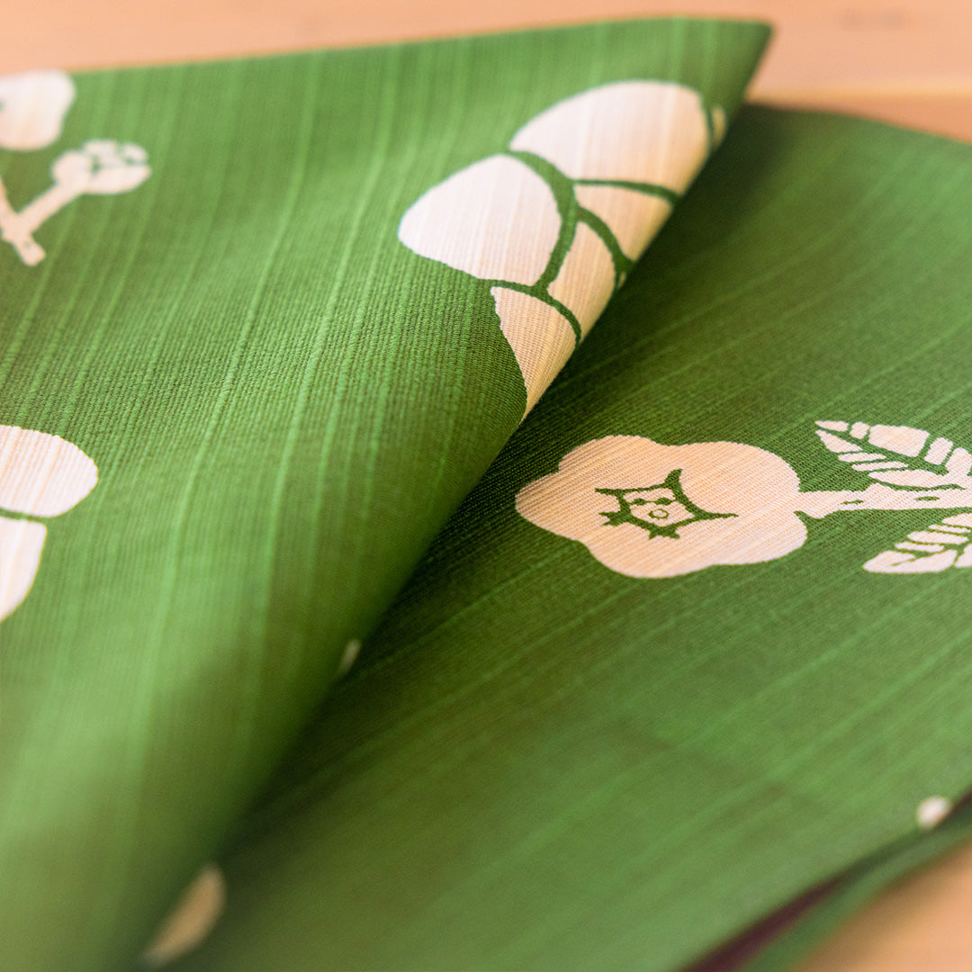 Furoshiki double face Bara (vert et rose, 50 cm)