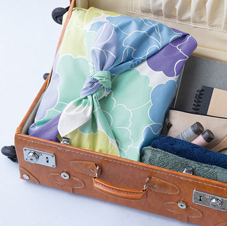 Furoshiki Hime Musubi - Botan (bleu, 100 cm)