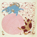 Furoshiki Waterafstotend Kata Kata - Neko tot Keito (geel, 70 cm)