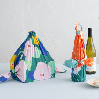 Furoshiki Hime Musubi Botan (blauw, 70 cm)