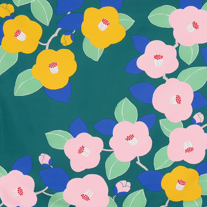 Furoshiki idrorepellente Hime Musubi Tsubaki (verde, 70 cm)