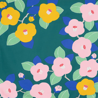 Furoshiki idrorepellente Hime Musubi Tsubaki (verde, 70 cm)