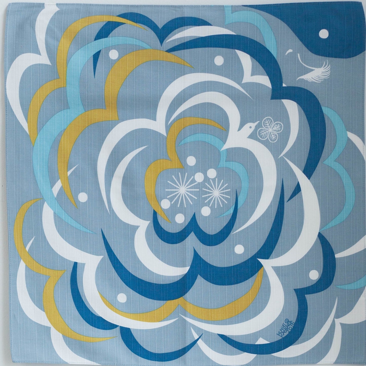 Furoshiki Kamogawa (blauw, 50 cm)