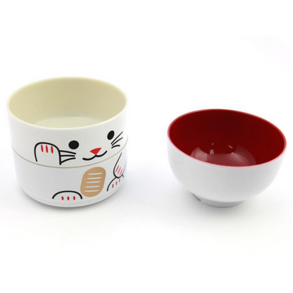 Bento Kokeshi - Maneki Neko (blanc, 1200 ml)
