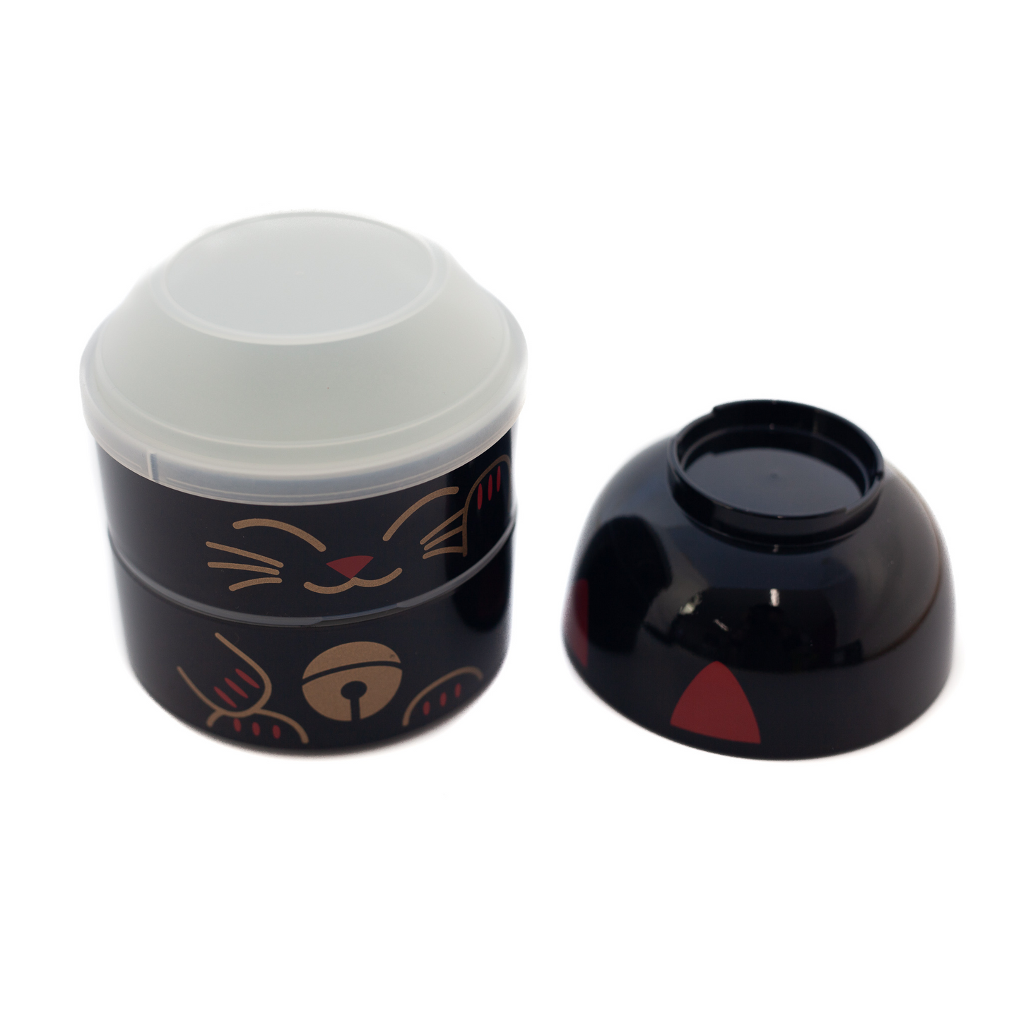 Bento Kokeshi - Maneki Neko (noir, 1200 ml)