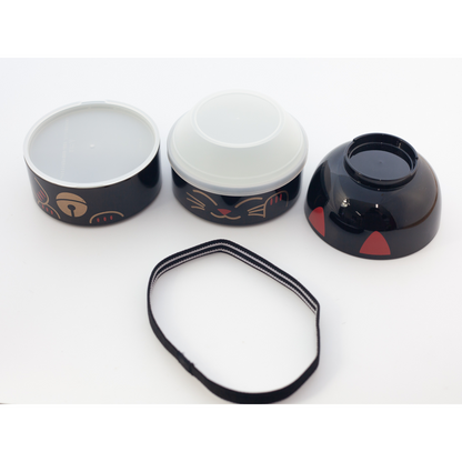 Bento Kokeshi - Maneki Neko (noir, 1200 ml)