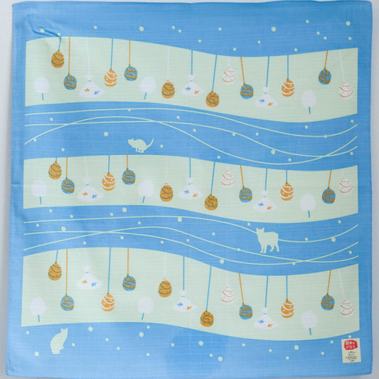 Furoshiki Ennichi (blu, 50 cm)