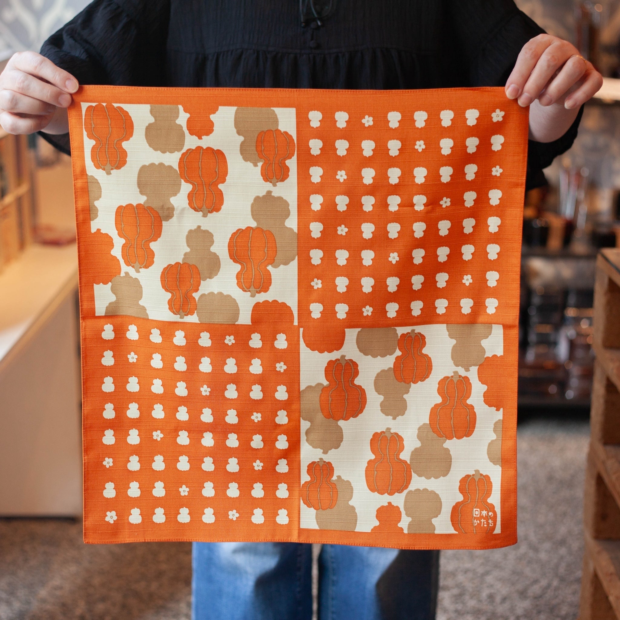 Furoshiki Shishigatani Nankin (orange, 50 cm)