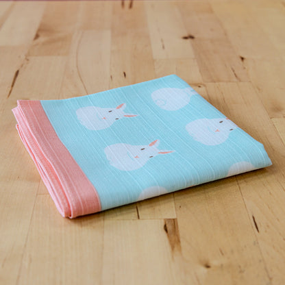 Furoshiki Fuwa Fuwa Usagi (bleu, 50 cm)