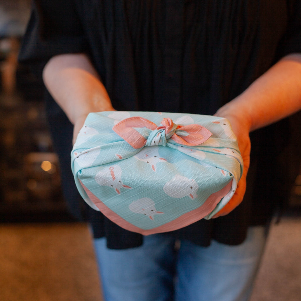 Furoshiki Fuwa Fuwa Usagi (bleu, 50 cm)