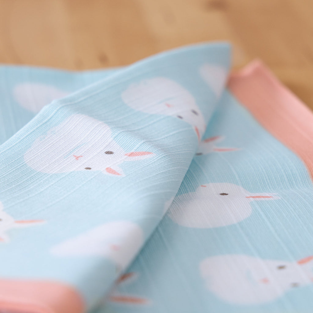 Furoshiki Fuwa Fuwa Usagi (bleu, 50 cm)