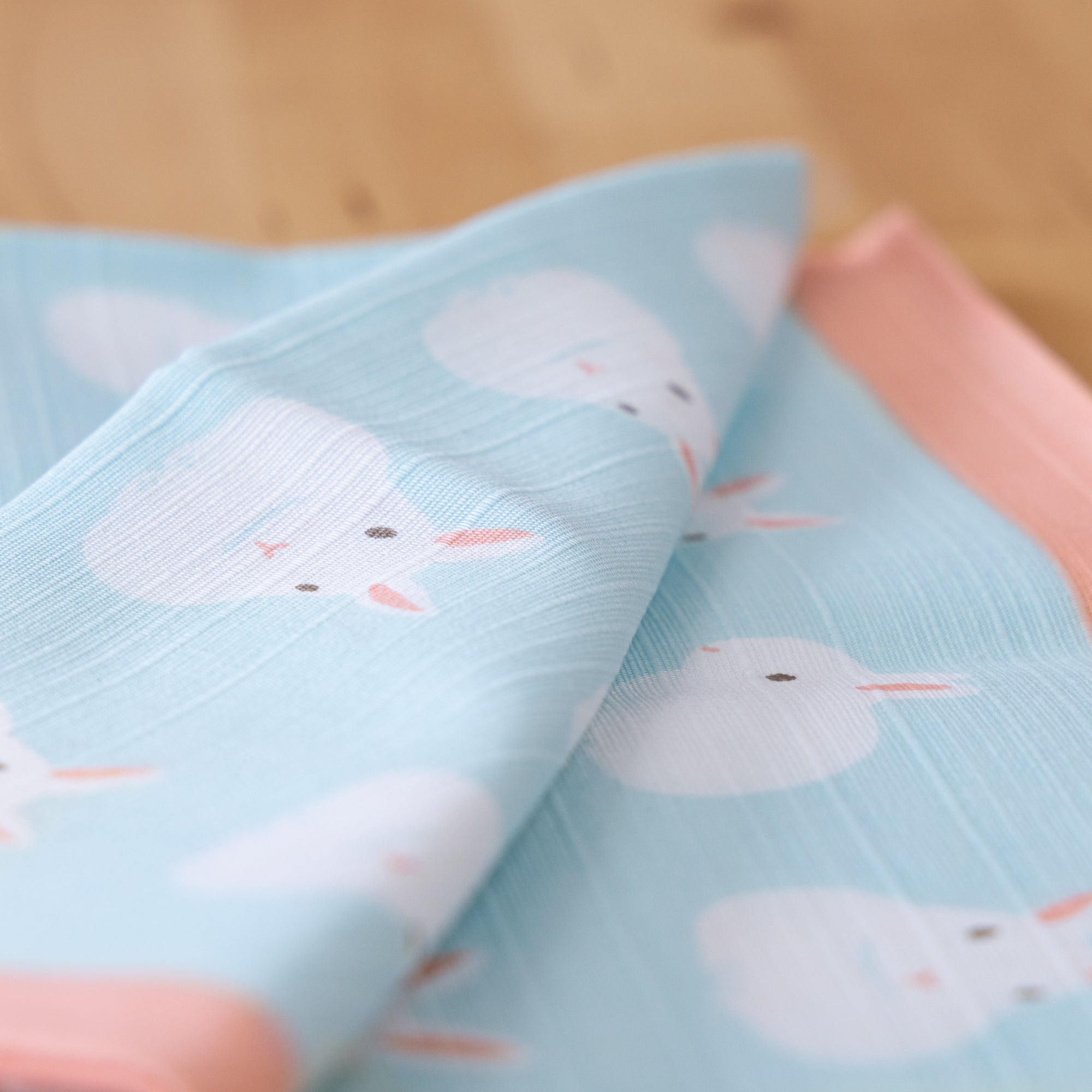 Furoshiki Fuwa Fuwa Usagi (bleu, 50 cm)