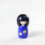 Poupée Kokeshi - Kaika (bleue)
