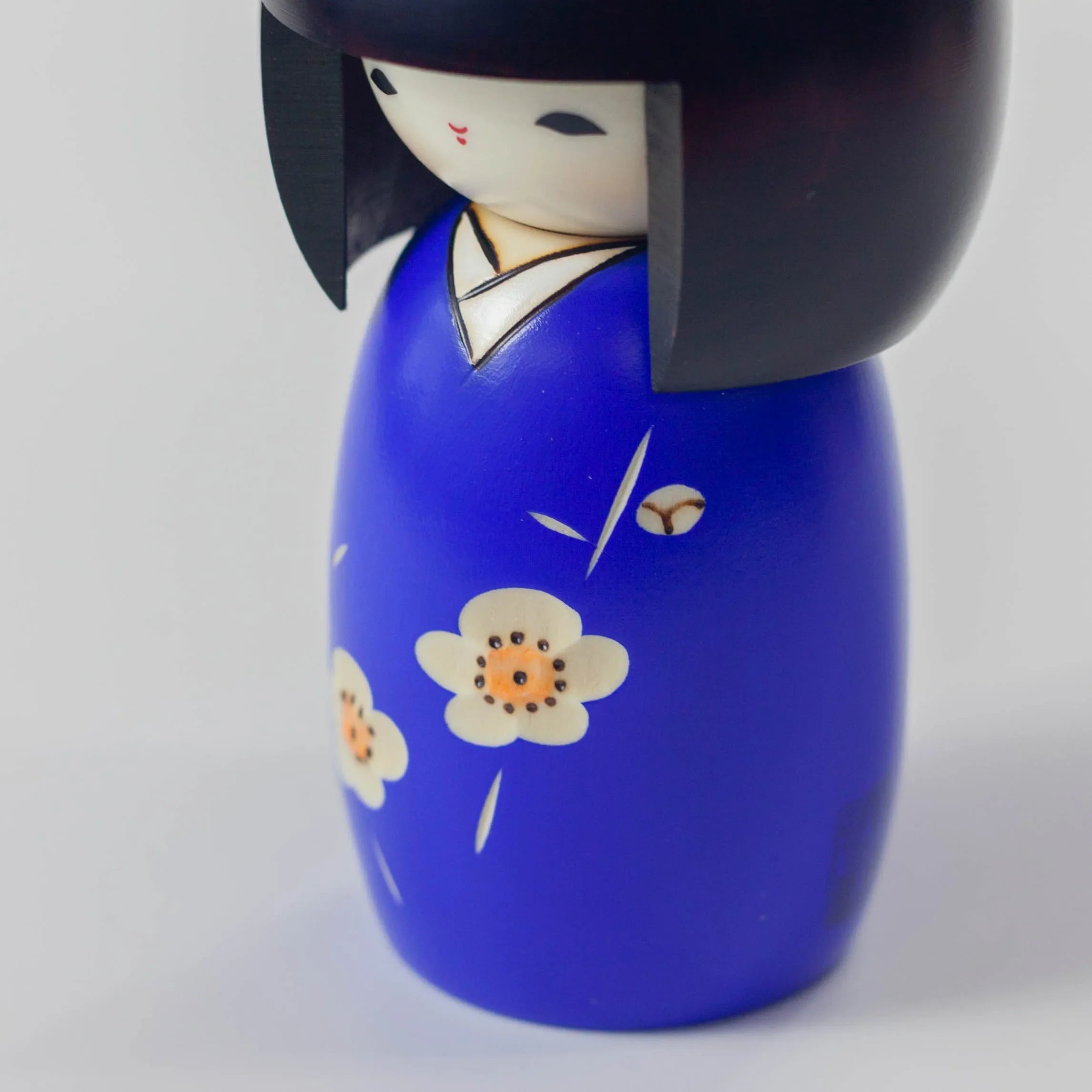 Poupée Kokeshi - Kaika (bleue)