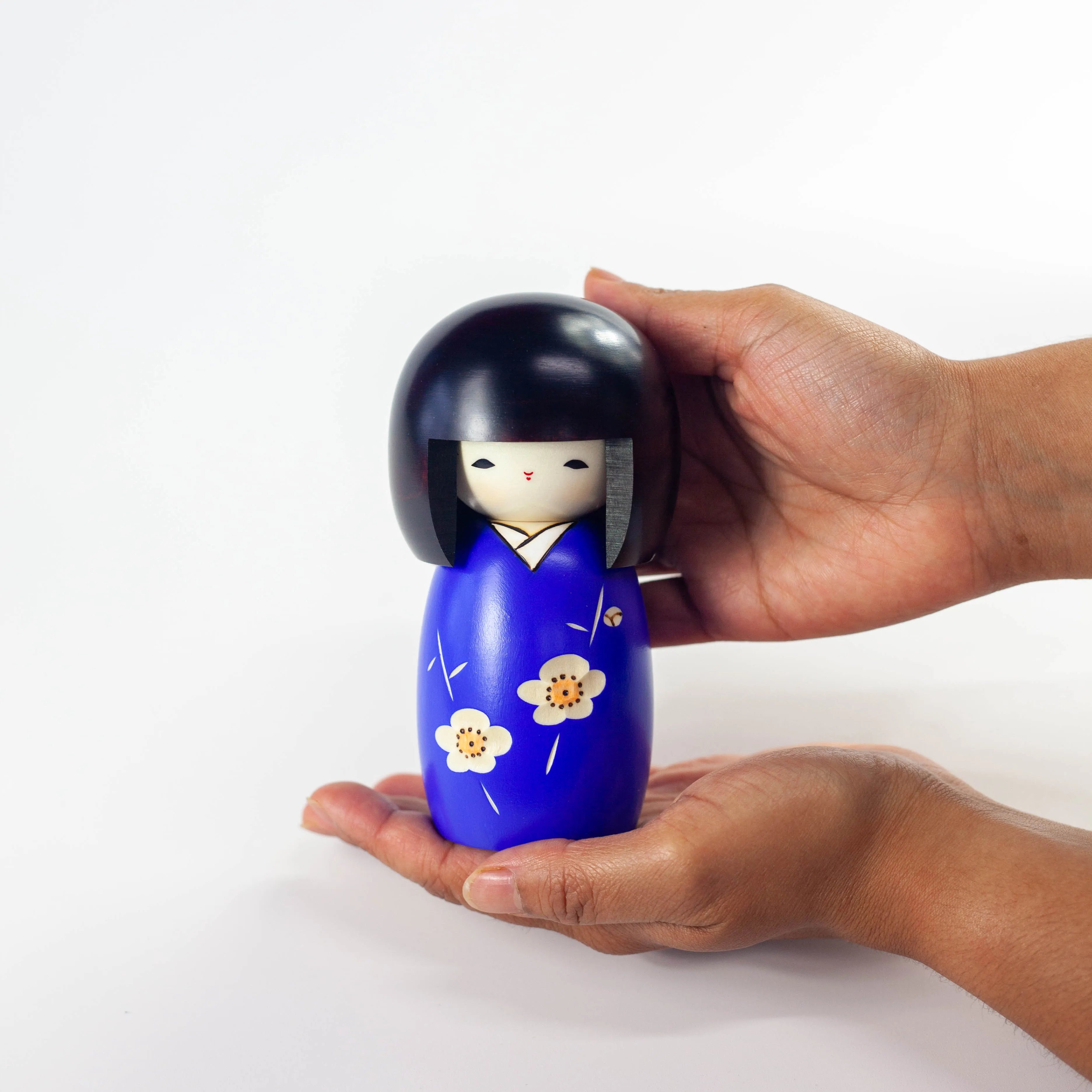 Poupée Kokeshi - Kaika (bleue)