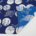 Furoshiki double-face Chôjûgiga (marine et bleu, 50 cm)
