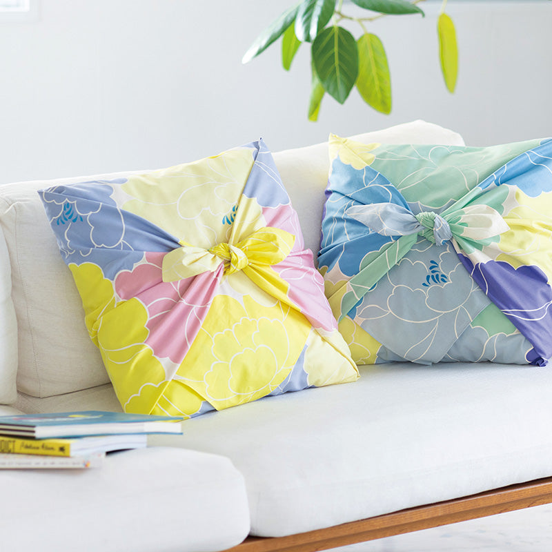 Furoshiki Hime Musubi - Botan (bleu, 100 cm)