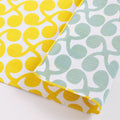 Furoshiki double face Isa Monyo Hoga (jaune et vert, 48 cm)