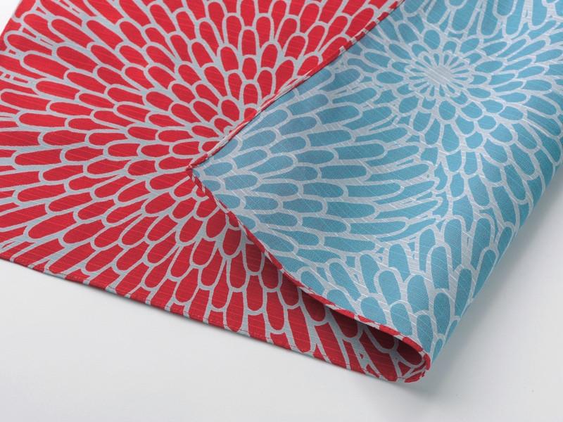 Furoshiki Kiku 48cm | Red & Blue by Yamada Seni - Bento&co Japanese Bento Lunch Boxes and Kitchenware Specialists