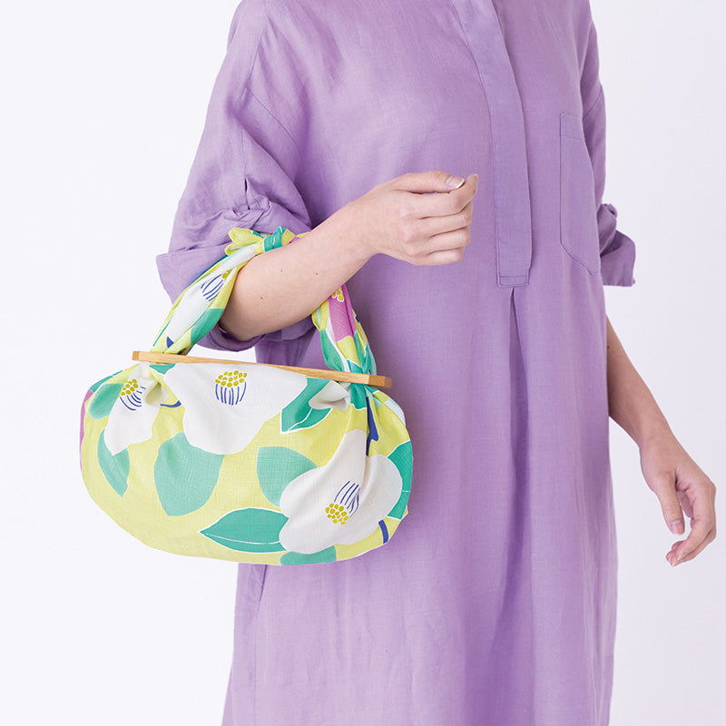 Furoshiki Hime Musubi - Tsubaki (jaune, 70cm)